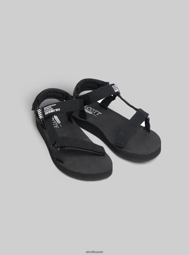 kenkiä fi Alcott miehet sandali gomma con chiusura a strappo bk1 musta HL28P01093