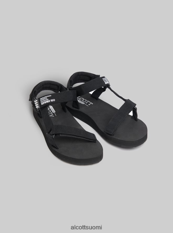 kenkiä fi Alcott miehet sandali gomma con chiusura a strappo bk1 musta HL28P01093