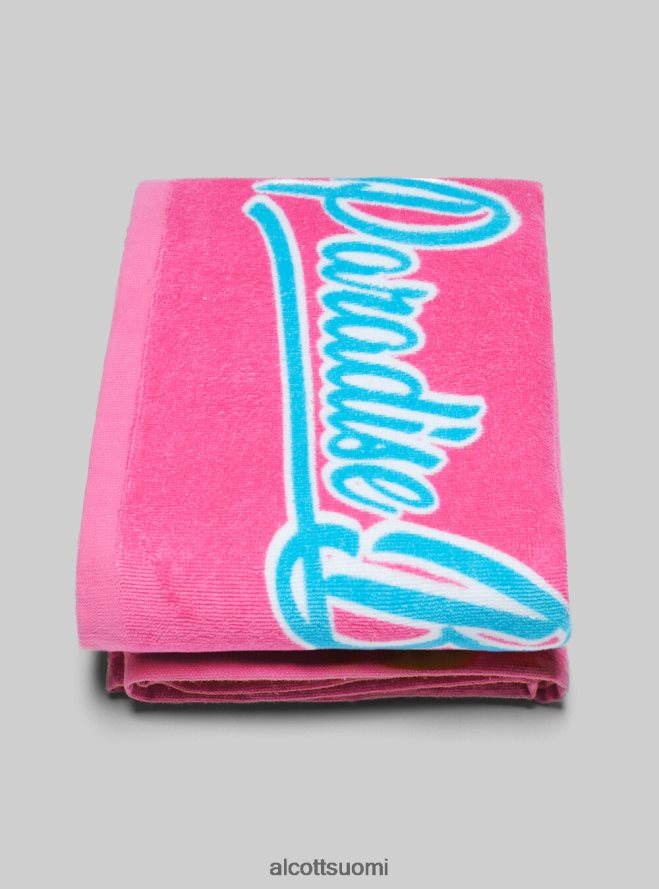 Lisätarvikkeet fi Alcott miehet puuvillainen rantapyyhe painatuksella fpk1 tummanpunainen fluo HL28P0316