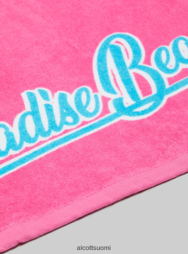 Lisätarvikkeet fi Alcott miehet puuvillainen rantapyyhe painatuksella fpk1 tummanpunainen fluo HL28P0316