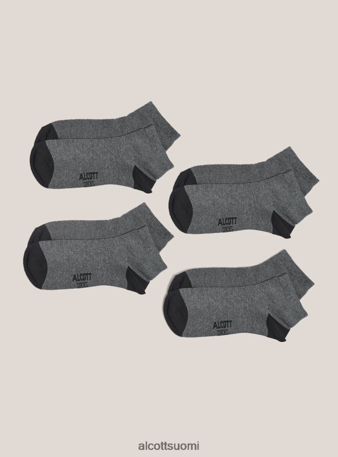 Lisätarvikkeet fi Alcott miehet 4 parin sukkisetti kontrastisilla yksityiskohdilla bk1 musta HL28P0809