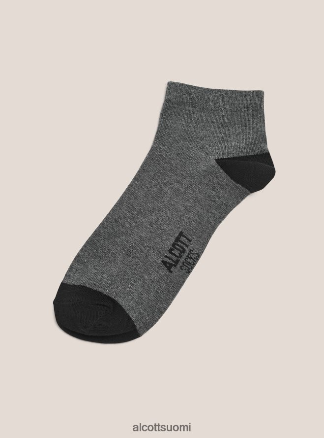 Lisätarvikkeet fi Alcott miehet 4 parin sukkisetti kontrastisilla yksityiskohdilla bk1 musta HL28P0809