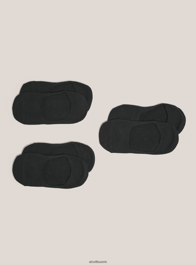 Lisätarvikkeet fi Alcott miehet setti 3 paria footsies-sukkia bk1 musta HL28P01046