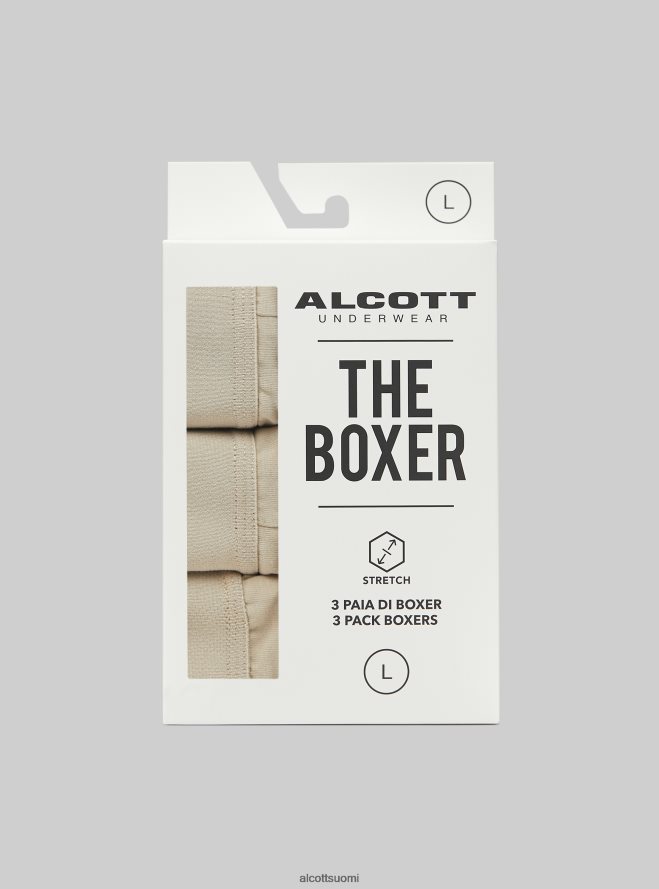 vaatetus fi Alcott miehet 3 parin joustavat puuvillaiset bokserit bk1/mgy2/mgy1 HL28P01145