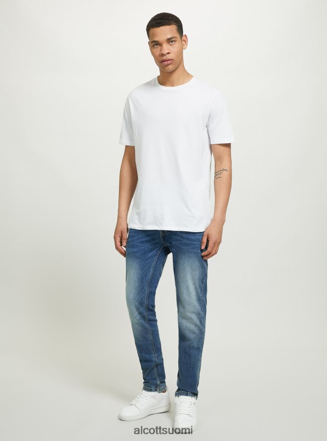 vaatetus fi Alcott miehet Skinny fit farkut joustavasta denimistä d002 keskitummansininen HL28P01152