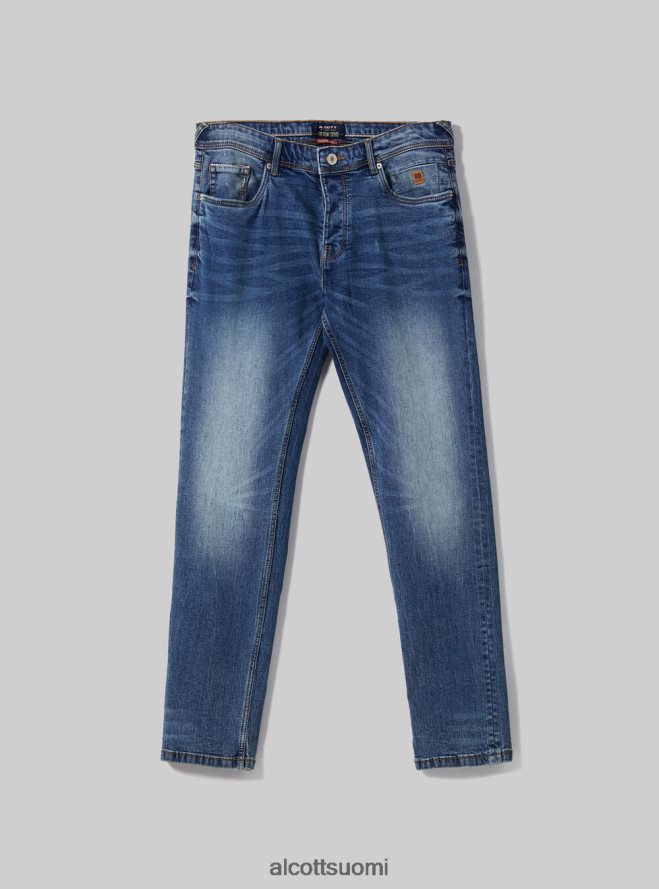 vaatetus fi Alcott miehet Skinny fit farkut joustavasta denimistä d002 keskitummansininen HL28P01152