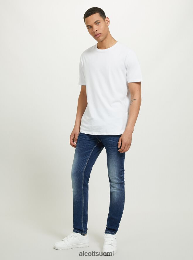 vaatetus fi Alcott miehet Skinny fit farkut joustavasta denimistä d002 keskitummansininen HL28P0692