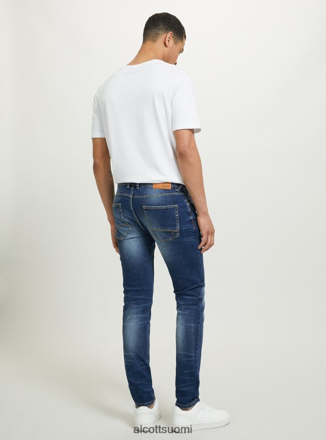 vaatetus fi Alcott miehet Skinny fit farkut joustavasta denimistä d002 keskitummansininen HL28P0692
