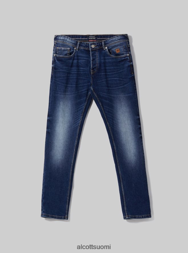 vaatetus fi Alcott miehet Skinny fit farkut joustavasta denimistä d002 keskitummansininen HL28P0692