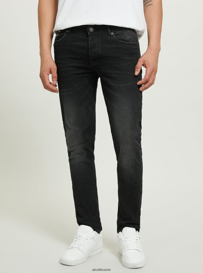 vaatetus fi Alcott miehet Skinny fit farkut joustavasta denimistä d002 keskitummansininen HL28P0729