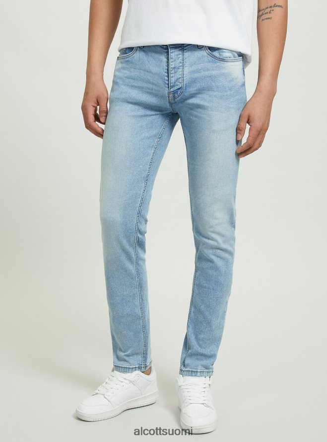 vaatetus fi Alcott miehet Skinny fit farkut joustavasta denimistä d002 keskitummansininen HL28P0852