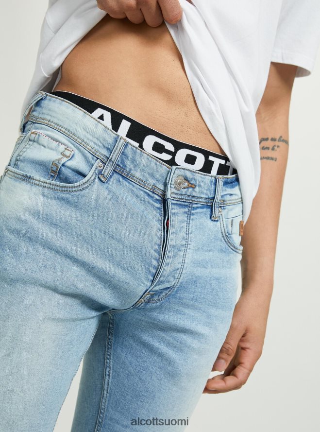 vaatetus fi Alcott miehet Skinny fit farkut joustavasta denimistä d002 keskitummansininen HL28P0852