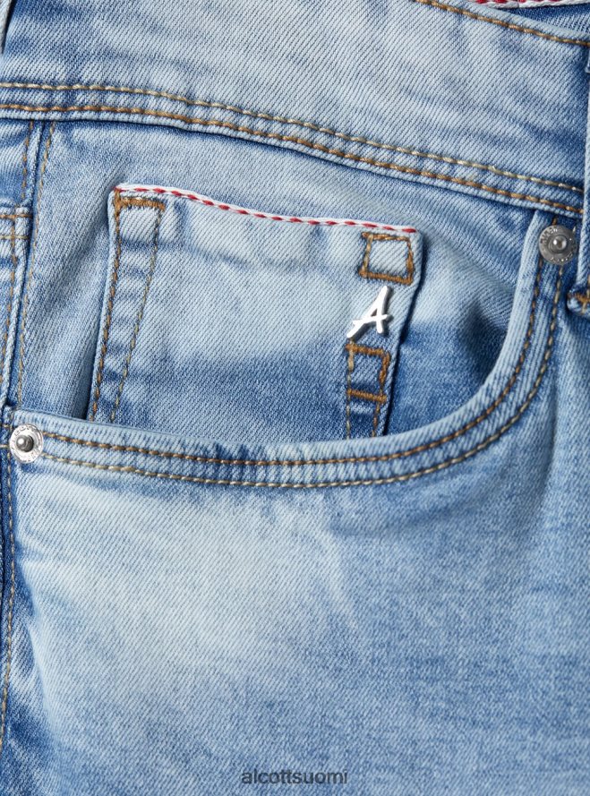 vaatetus fi Alcott miehet Skinny fit farkut joustavasta denimistä d002 keskitummansininen HL28P0852