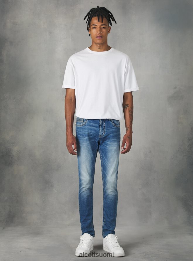 vaatetus fi Alcott miehet erittäin ohuet farkut joustavasta denimistä d003 keskisininen HL28P0756