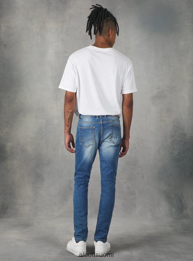 vaatetus fi Alcott miehet erittäin ohuet farkut joustavasta denimistä d003 keskisininen HL28P0756