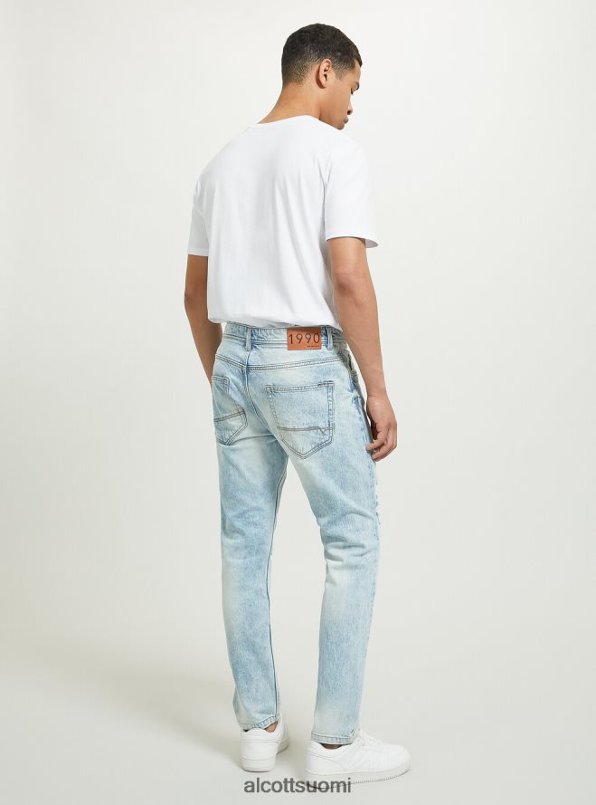 vaatetus fi Alcott miehet ohuet, joustavat farkut, joissa repeytys d007 vaaleansininen HL28P0686