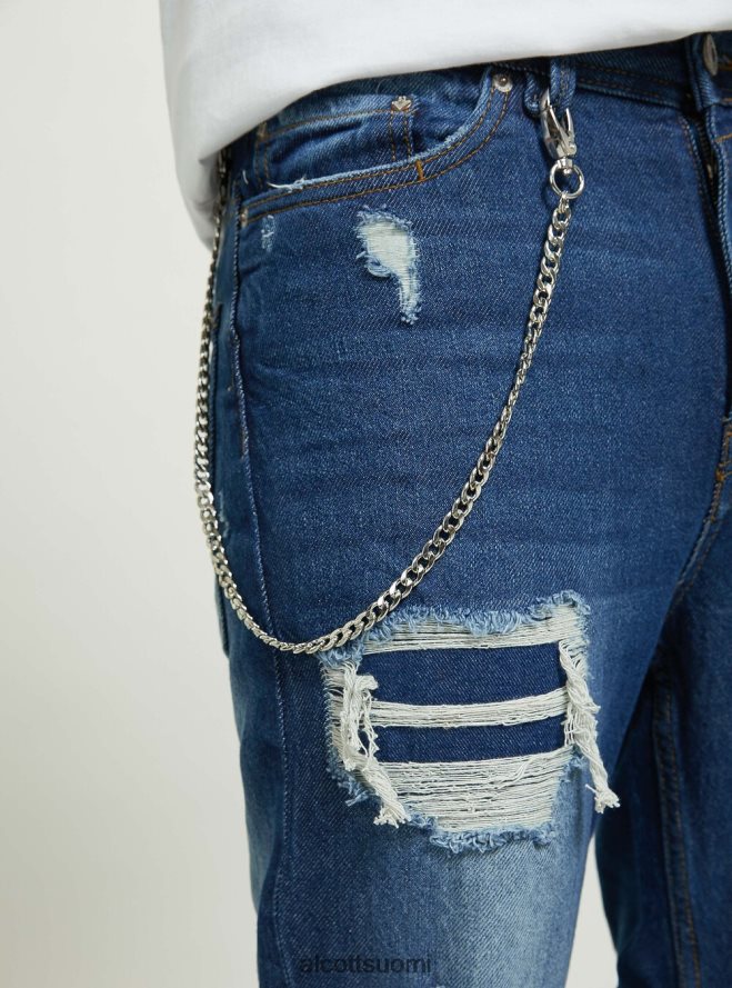 vaatetus fi Alcott miehet rennon mallin farkut, joissa on kyyneleitä d004 keskivaaleansininen HL28P01044