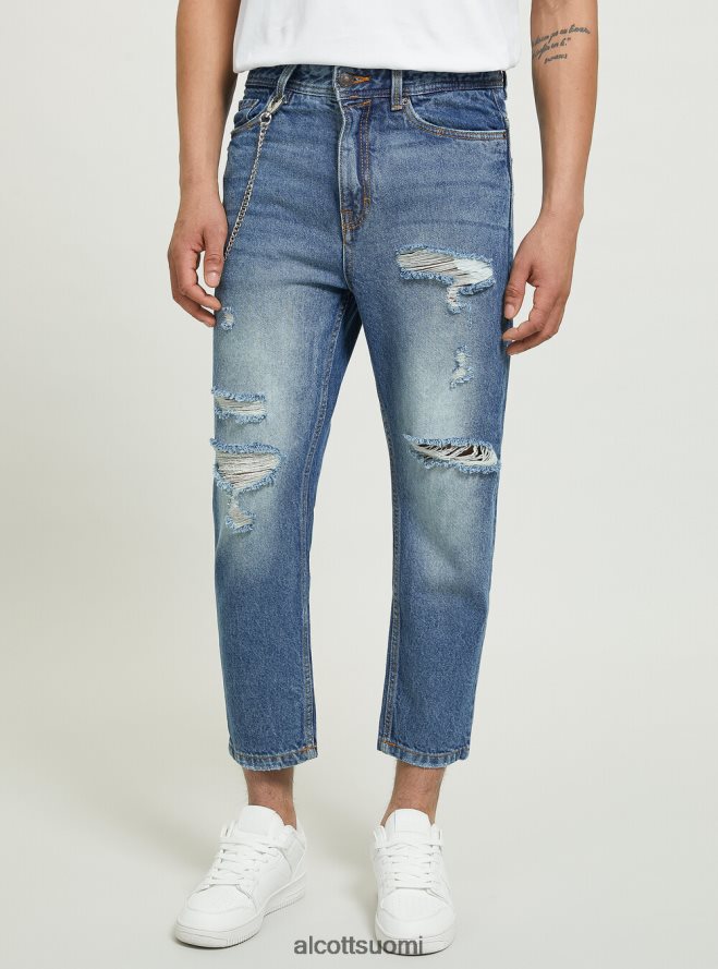 vaatetus fi Alcott miehet rennon mallin farkut, joissa on kyyneleitä d004 keskivaaleansininen HL28P0875