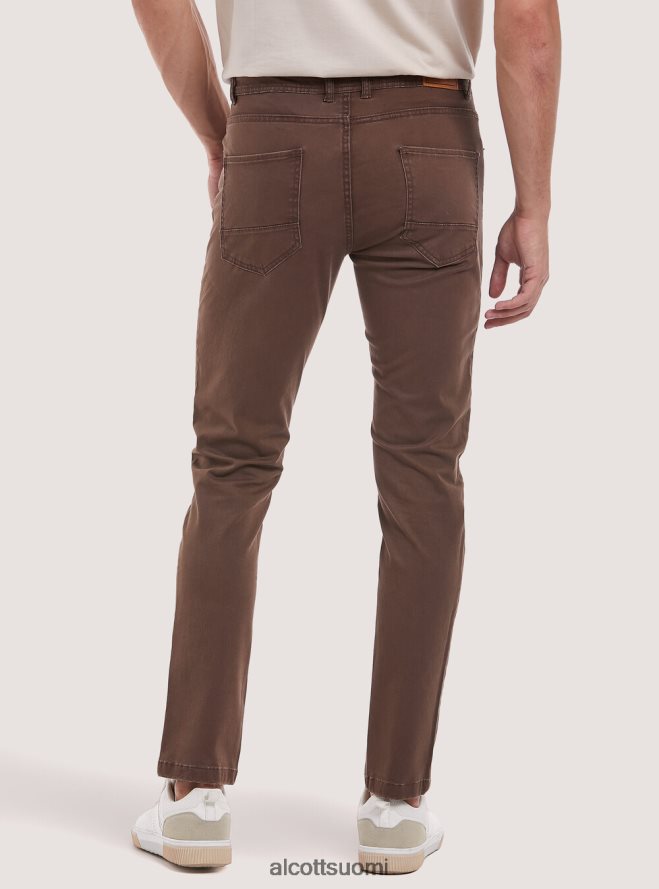 vaatetus fi Alcott miehet Kierrätetystä puuvillasta valmistetut skinny fit -housut bk1 musta HL28P01081