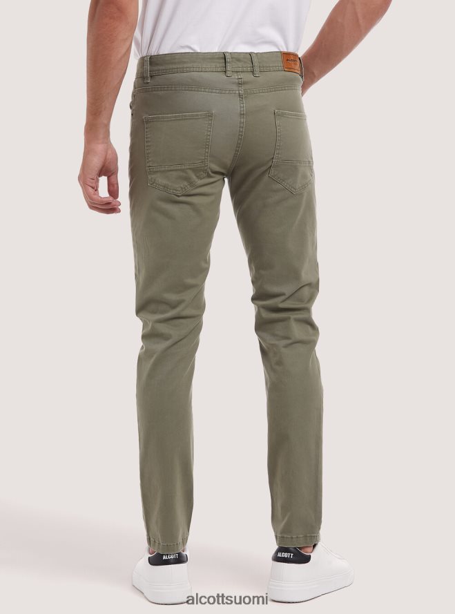 vaatetus fi Alcott miehet Kierrätetystä puuvillasta valmistetut skinny fit -housut bk1 musta HL28P01123