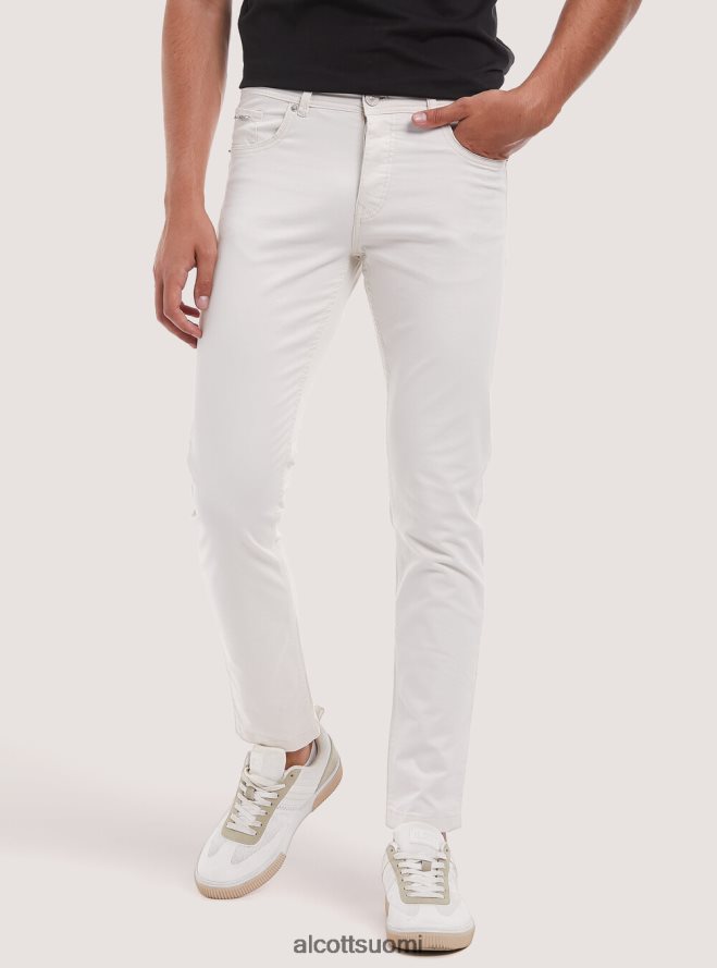 vaatetus fi Alcott miehet Kierrätetystä puuvillasta valmistetut skinny fit -housut bk1 musta HL28P01166