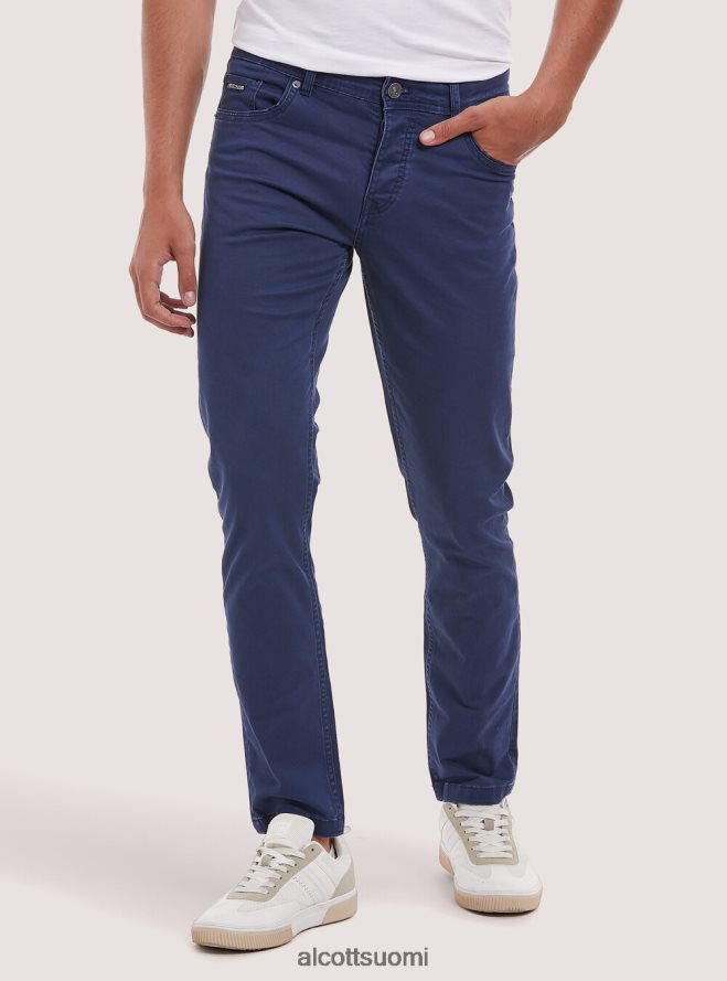 vaatetus fi Alcott miehet Kierrätetystä puuvillasta valmistetut skinny fit -housut bk1 musta HL28P01203