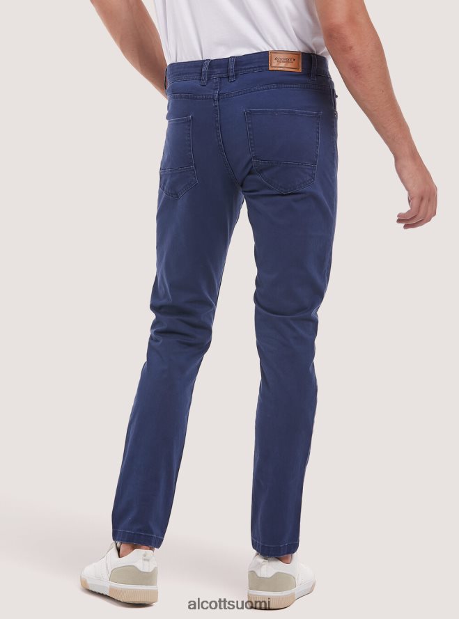 vaatetus fi Alcott miehet Kierrätetystä puuvillasta valmistetut skinny fit -housut bk1 musta HL28P01203