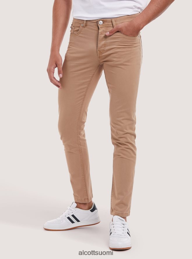 vaatetus fi Alcott miehet Kierrätetystä puuvillasta valmistetut skinny fit -housut bk1 musta HL28P0880