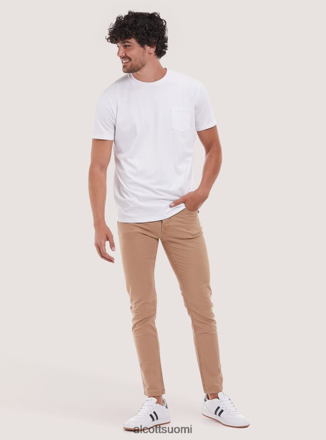 vaatetus fi Alcott miehet Kierrätetystä puuvillasta valmistetut skinny fit -housut bk1 musta HL28P0880