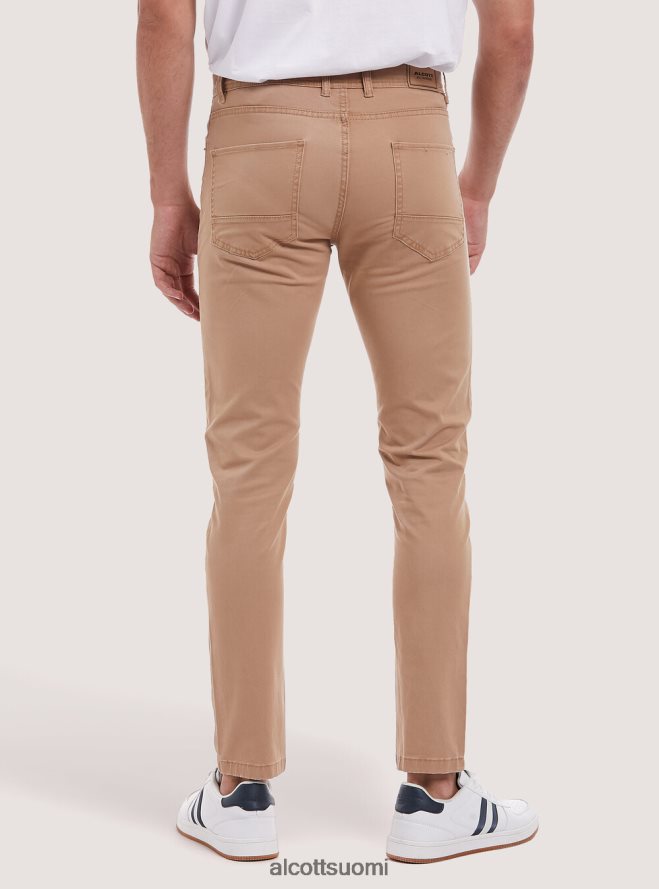 vaatetus fi Alcott miehet Kierrätetystä puuvillasta valmistetut skinny fit -housut bk1 musta HL28P0880