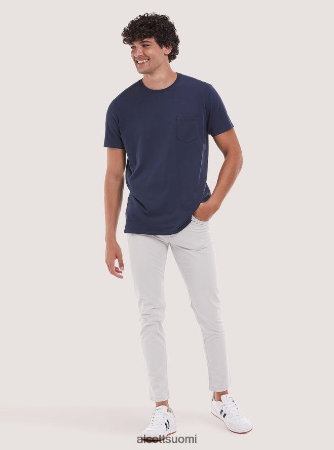 vaatetus fi Alcott miehet Kierrätetystä puuvillasta valmistetut skinny fit -housut bk1 musta HL28P0983