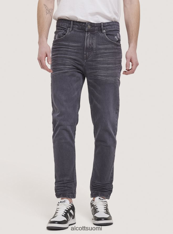 vaatetus fi Alcott miehet joustavat twill-puuvillahousut musta HL28P01148