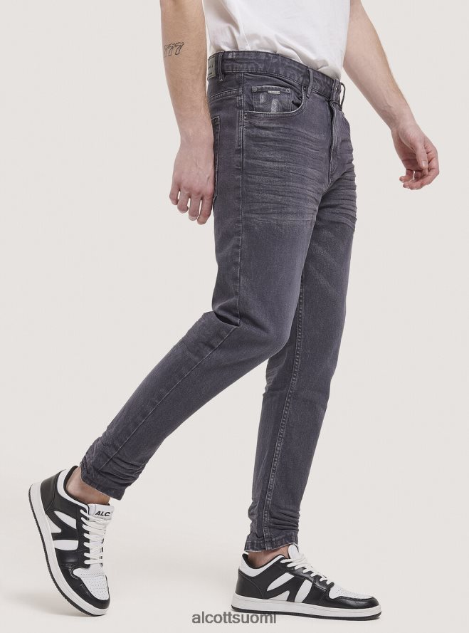 vaatetus fi Alcott miehet joustavat twill-puuvillahousut musta HL28P01148