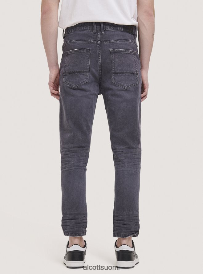 vaatetus fi Alcott miehet joustavat twill-puuvillahousut musta HL28P01148