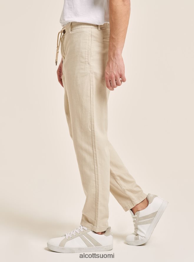 vaatetus fi Alcott miehet nauhasekoiteiset nauhahousut c017 valkoinen HL28P01071