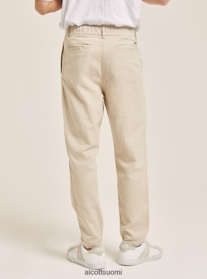 vaatetus fi Alcott miehet nauhasekoiteiset nauhahousut c017 valkoinen HL28P01071