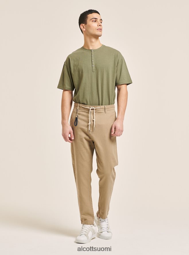 vaatetus fi Alcott miehet nauhasekoiteiset nauhahousut c017 valkoinen HL28P01072