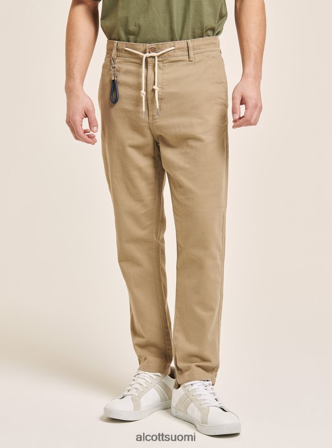 vaatetus fi Alcott miehet nauhasekoiteiset nauhahousut c017 valkoinen HL28P01072