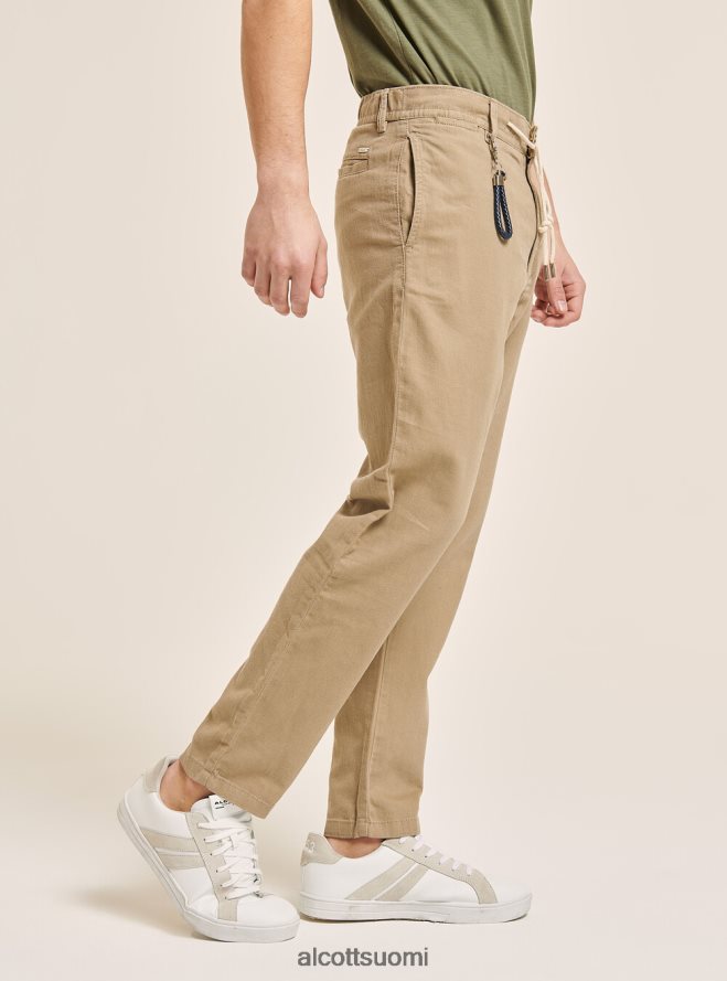 vaatetus fi Alcott miehet nauhasekoiteiset nauhahousut c017 valkoinen HL28P01072