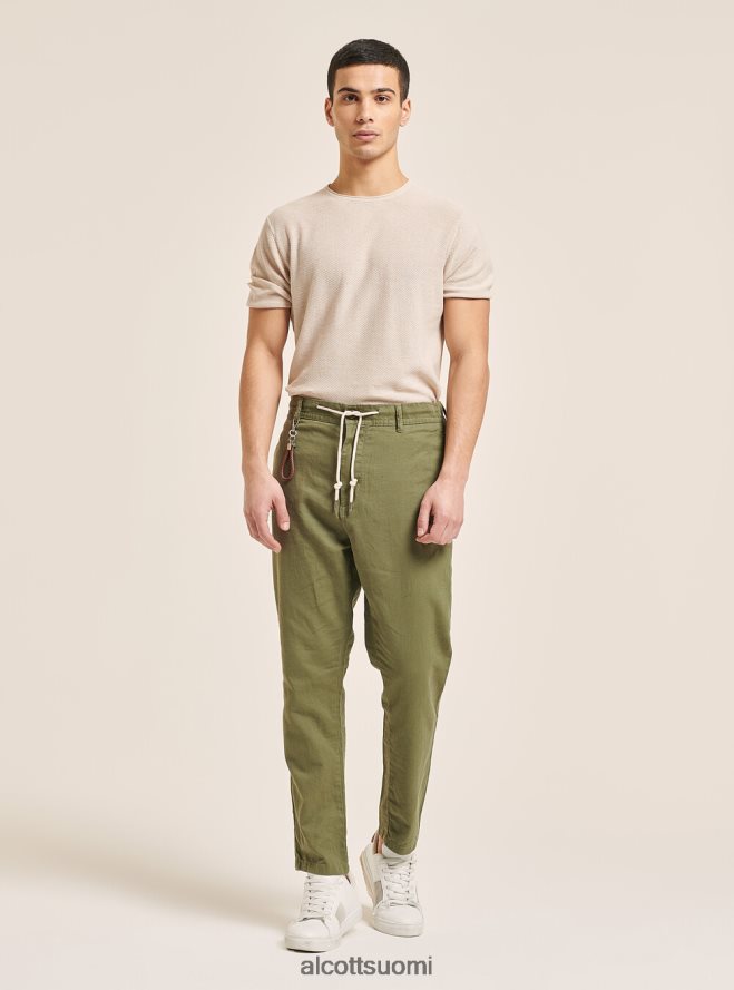 vaatetus fi Alcott miehet nauhasekoiteiset nauhahousut c017 valkoinen HL28P0974