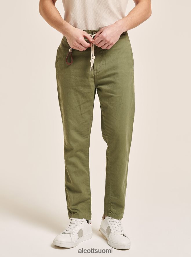 vaatetus fi Alcott miehet nauhasekoiteiset nauhahousut c017 valkoinen HL28P0974