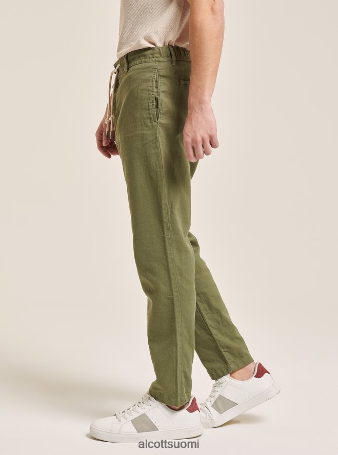 vaatetus fi Alcott miehet nauhasekoiteiset nauhahousut c017 valkoinen HL28P0974