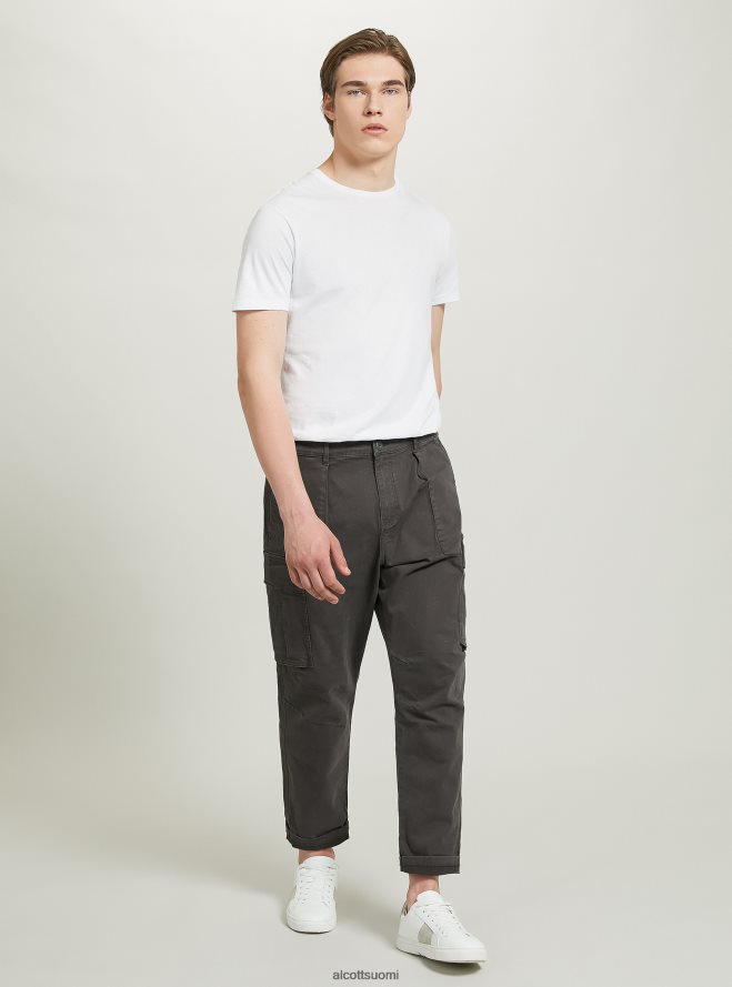vaatetus fi Alcott miehet pantaloni lasti twill venyttää gy2 harmaa keskikokoinen HL28P01029