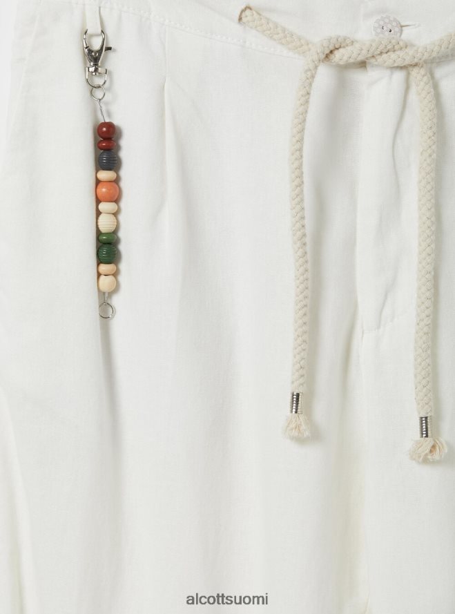 vaatetus fi Alcott miehet pellavasekoitehousut kiristysnyörillä vyötäröllä bg2 beige keskikokoinen HL28P0611