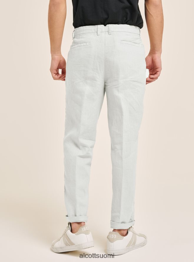 vaatetus fi Alcott miehet puhtaat pellavaiset laskokset housut c6603 kaky HL28P0784