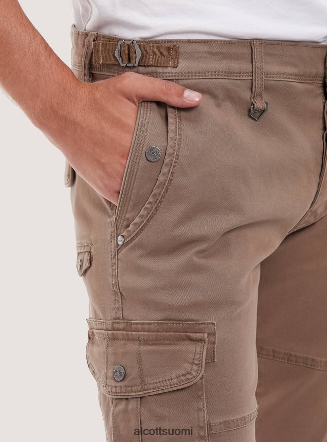 vaatetus fi Alcott miehet puuvillaiset cargo-housut kuminauhalla bg3 beige valo HL28P0865