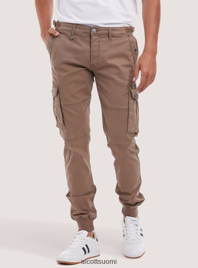 vaatetus fi Alcott miehet puuvillaiset cargo-housut kuminauhalla bg3 beige valo HL28P0865