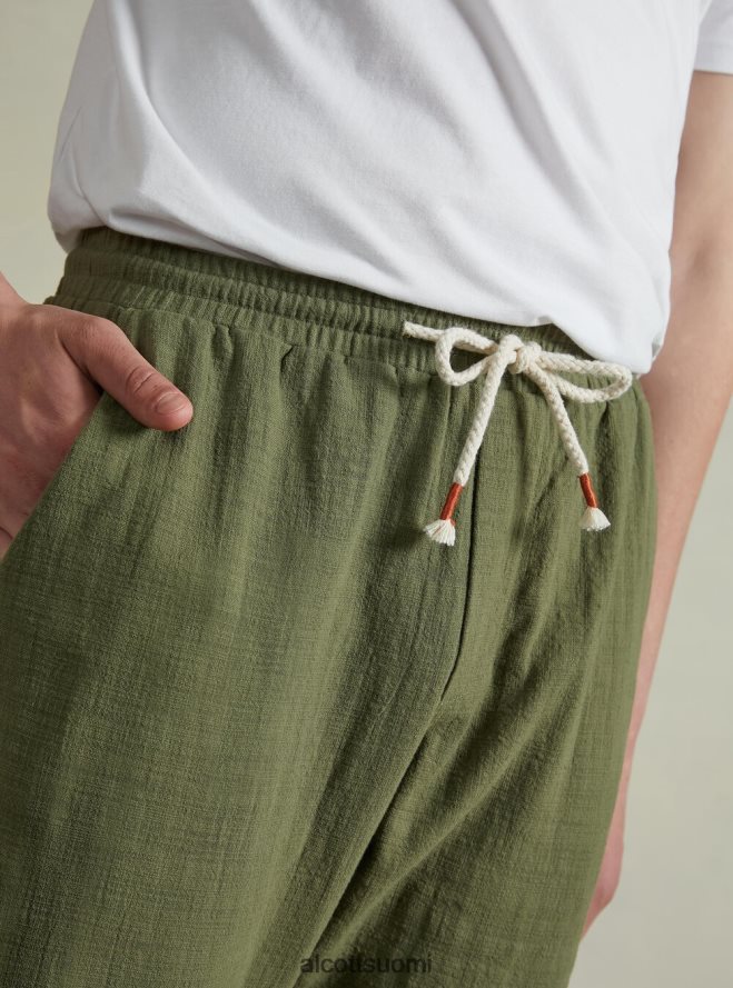vaatetus fi Alcott miehet puuvillaiset housut kiristysnyörillä vyötäröllä wh1 luonnonvalkoinen HL28P0704