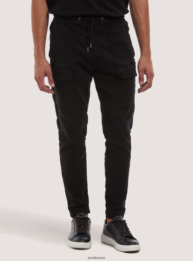 vaatetus fi Alcott miehet puuvillaiset lenkkeilyhousut isoilla taskuilla bk1 musta HL28P01107