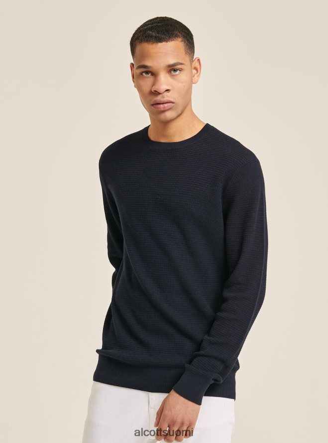 vaatetus fi Alcott miehet kuvioitu puuvillainen pyöreäpääntiepusero na1 laivasto tumma HL28P01154